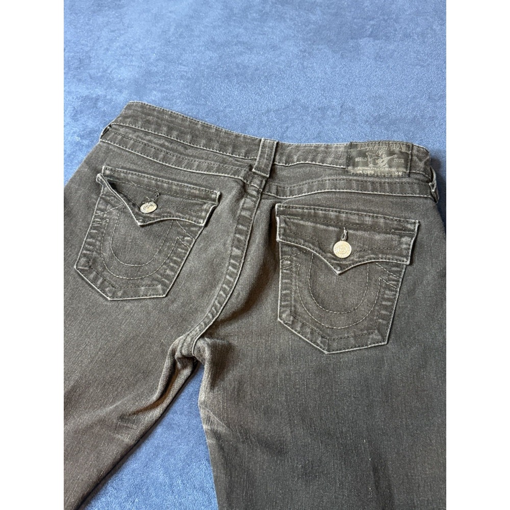 True Religion Black Skinny Jeans Womens 32x29 Stretch Denim Low Rise